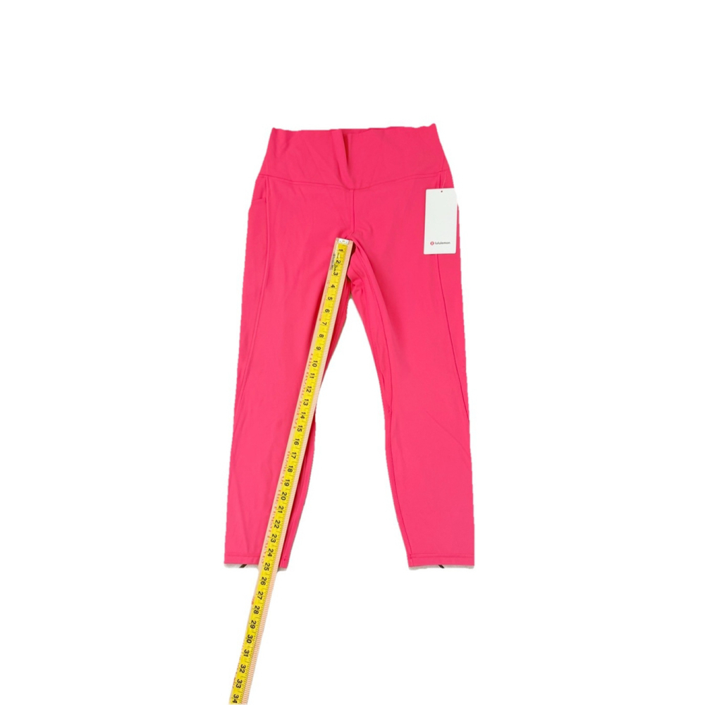 LULULEMON ALIGN HIGH RISE LEGGING 25” POCKETS GLAZE PINK SIZE 12 Waist 14.5”NWT - Picture 6 of 9